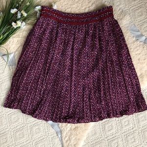 Banana Republic Pleated Red/White/Blue Skirt